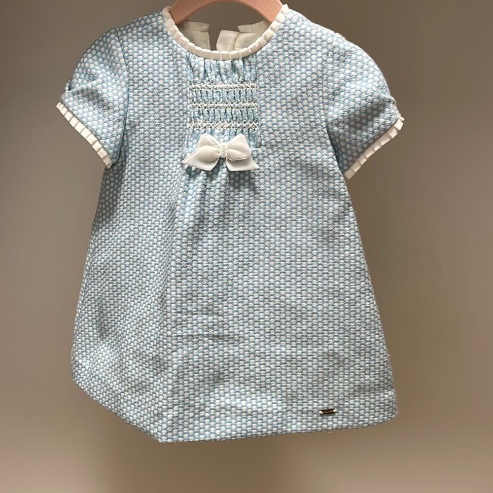 NWT mayoral tweed blue dress sz 6-9M